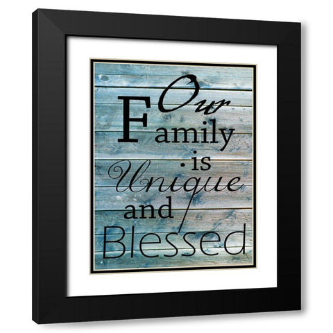 Blessed Family Black Modern Wood Framed Art Print with Double Matting by Lewis, Sheldon