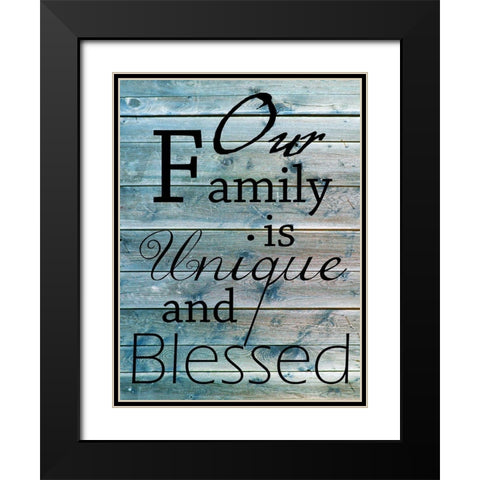 Blessed Family Black Modern Wood Framed Art Print with Double Matting by Lewis, Sheldon