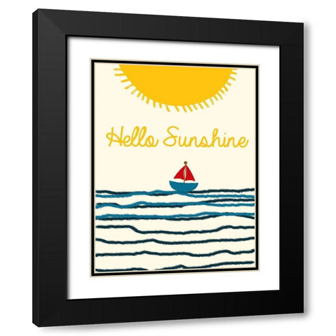 Sunshine Black Modern Wood Framed Art Print with Double Matting by Lewis, Sheldon