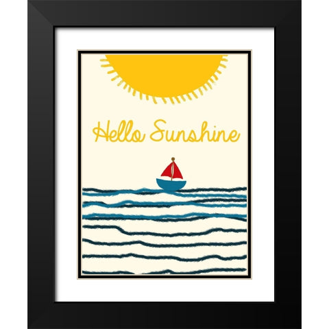 Sunshine Black Modern Wood Framed Art Print with Double Matting by Lewis, Sheldon