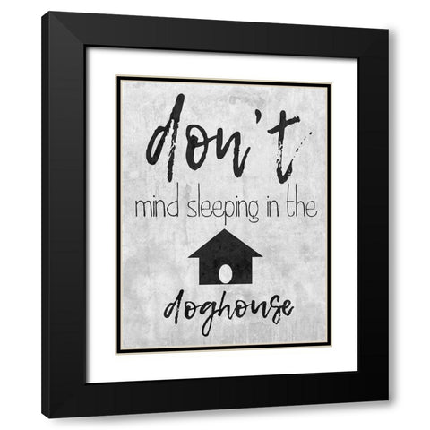 Doghouse Black Modern Wood Framed Art Print with Double Matting by Lewis, Sheldon