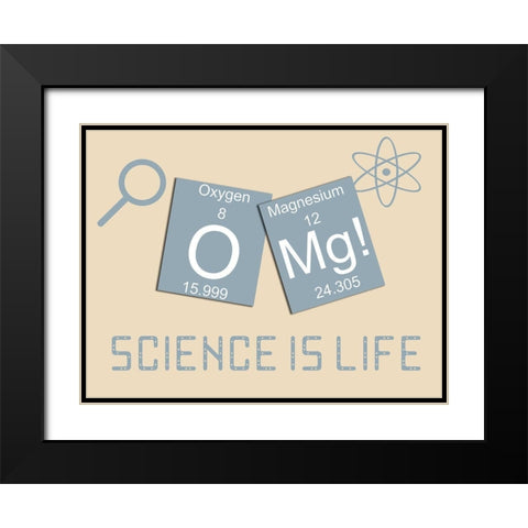 OMG Black Modern Wood Framed Art Print with Double Matting by Lewis, Sheldon