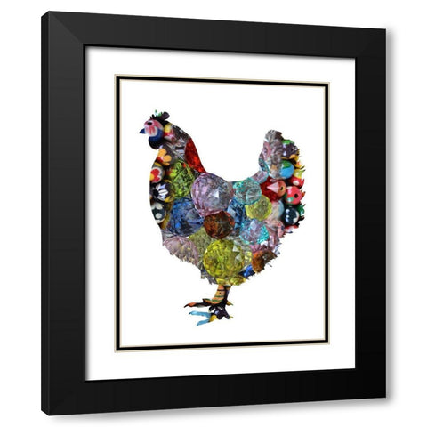 Free Range Colors Black Modern Wood Framed Art Print with Double Matting by Lewis, Sheldon