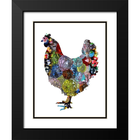 Free Range Colors Black Modern Wood Framed Art Print with Double Matting by Lewis, Sheldon