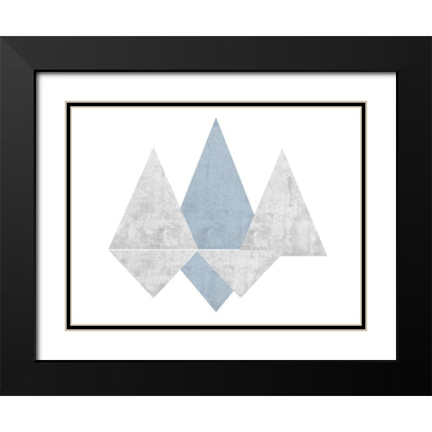 Geometric Island Black Modern Wood Framed Art Print with Double Matting by Lewis, Sheldon