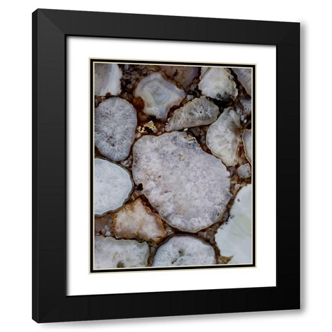 Infinity Stones 1 Black Modern Wood Framed Art Print with Double Matting by Lewis, Sheldon