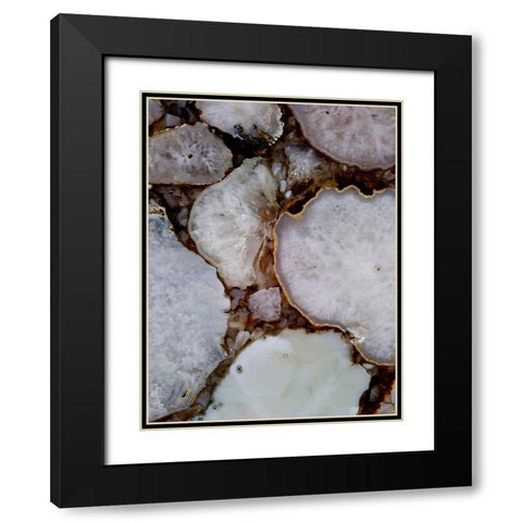 Infinity Stones 2 Black Modern Wood Framed Art Print with Double Matting by Lewis, Sheldon