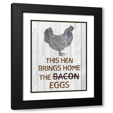 The Eggs Black Modern Wood Framed Art Print with Double Matting by Lewis, Sheldon