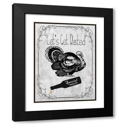 Basted Black Modern Wood Framed Art Print with Double Matting by Lewis, Sheldon