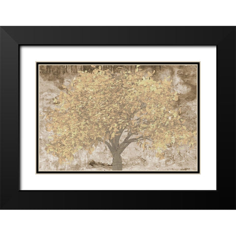 Natures Cluster Black Modern Wood Framed Art Print with Double Matting by Lewis, Sheldon