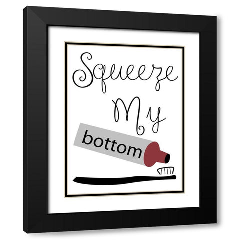 Squeeze Me Black Modern Wood Framed Art Print with Double Matting by Lewis, Sheldon