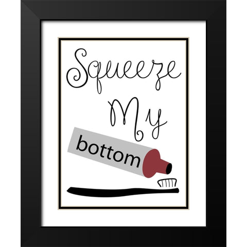 Squeeze Me Black Modern Wood Framed Art Print with Double Matting by Lewis, Sheldon