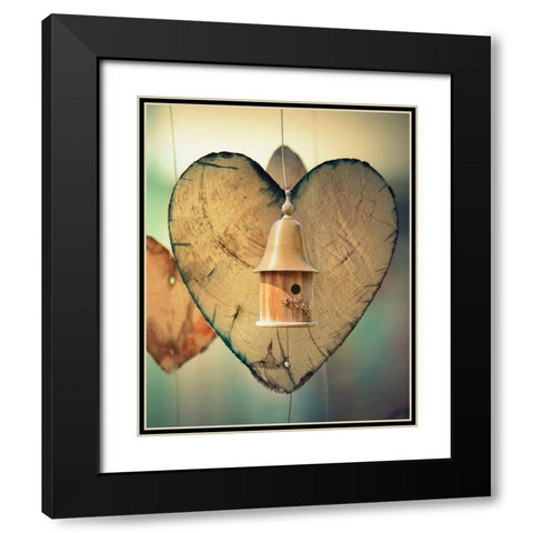 Birds Black Modern Wood Framed Art Print with Double Matting by Lewis, Sheldon