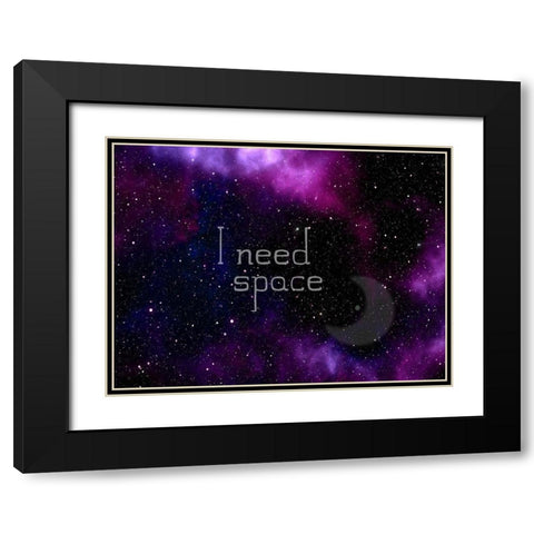 Space Black Modern Wood Framed Art Print with Double Matting by Lewis, Sheldon