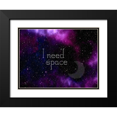 Space Black Modern Wood Framed Art Print with Double Matting by Lewis, Sheldon