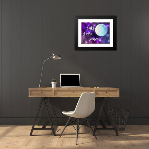 Take Some Space Black Modern Wood Framed Art Print with Double Matting by Lewis, Sheldon
