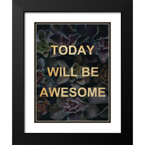 Awesome Floral Black Modern Wood Framed Art Print with Double Matting by Lewis, Sheldon
