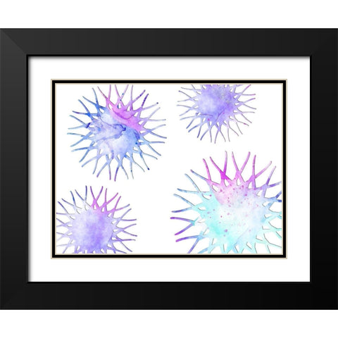 In Theory Black Modern Wood Framed Art Print with Double Matting by Lewis, Sheldon