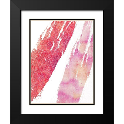 Isolated Abstract Black Modern Wood Framed Art Print with Double Matting by Lewis, Sheldon