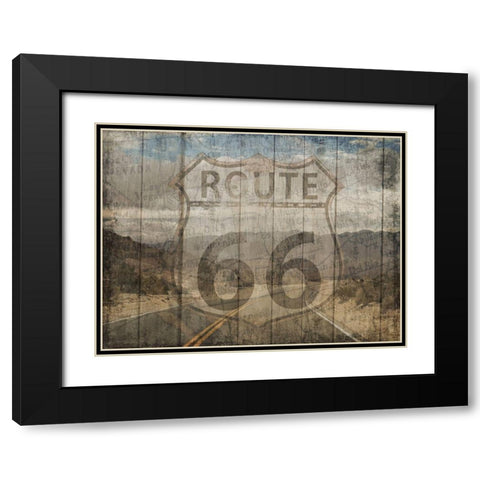 Open Road 1 Black Modern Wood Framed Art Print with Double Matting by Lewis, Sheldon