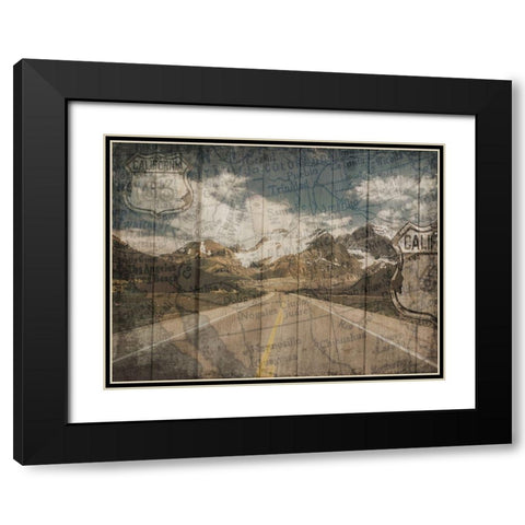 Open Road 2 Black Modern Wood Framed Art Print with Double Matting by Lewis, Sheldon