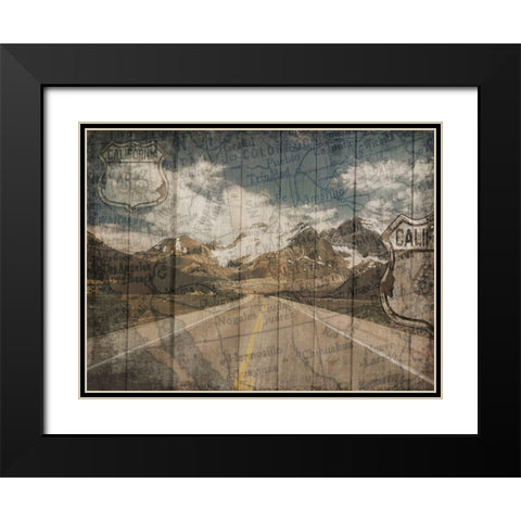 Open Road 2 Black Modern Wood Framed Art Print with Double Matting by Lewis, Sheldon