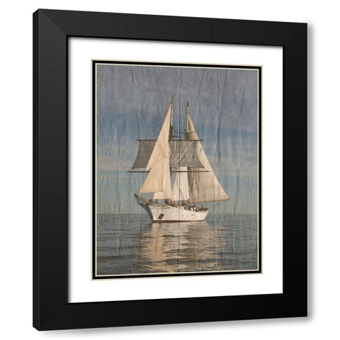 Yacht Club Black Modern Wood Framed Art Print with Double Matting by Lewis, Sheldon