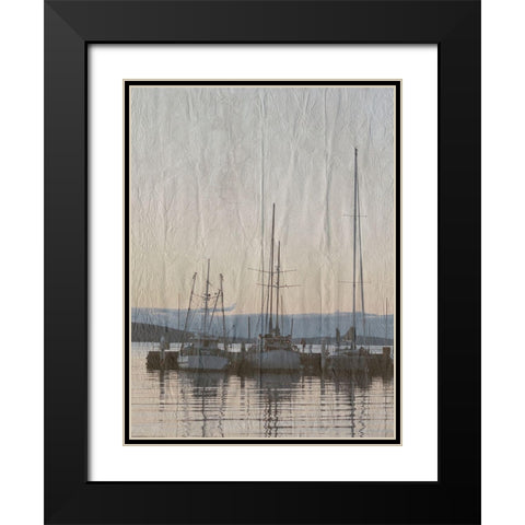 Yacht Club 2 Black Modern Wood Framed Art Print with Double Matting by Lewis, Sheldon