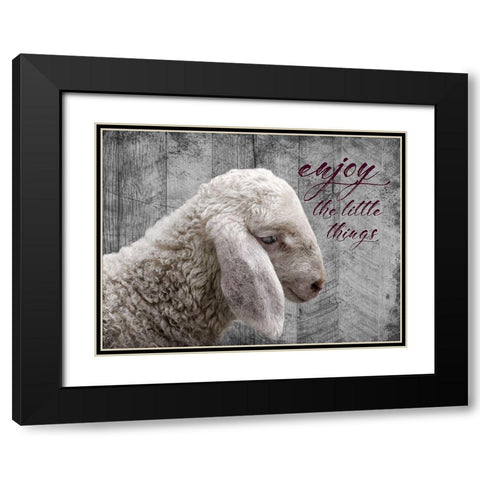 The Little things Black Modern Wood Framed Art Print with Double Matting by Lewis, Sheldon
