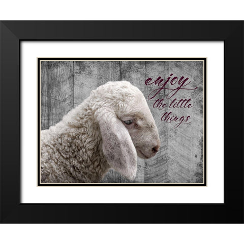 The Little things Black Modern Wood Framed Art Print with Double Matting by Lewis, Sheldon