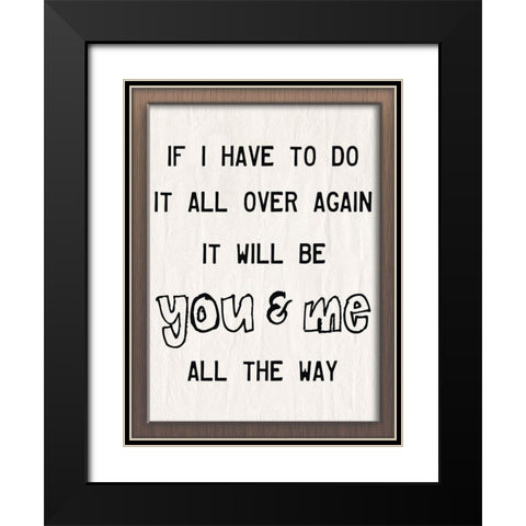 You And Me Black Modern Wood Framed Art Print with Double Matting by Lewis, Sheldon