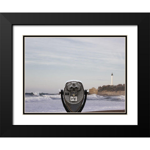 View Point Black Modern Wood Framed Art Print with Double Matting by Lewis, Sheldon