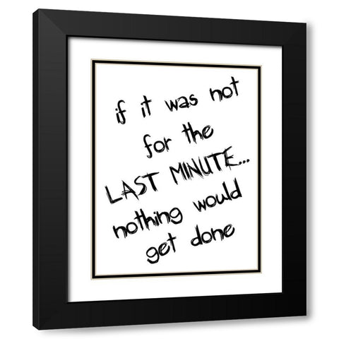 Last Minute Black Modern Wood Framed Art Print with Double Matting by Lewis, Sheldon