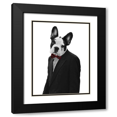 French Man Black Modern Wood Framed Art Print with Double Matting by Lewis, Sheldon