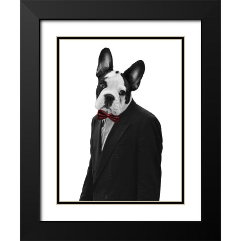 French Man Black Modern Wood Framed Art Print with Double Matting by Lewis, Sheldon