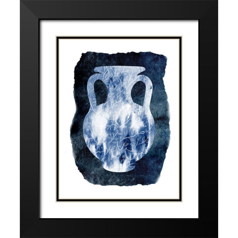Blue Decor Black Modern Wood Framed Art Print with Double Matting by Lewis, Sheldon