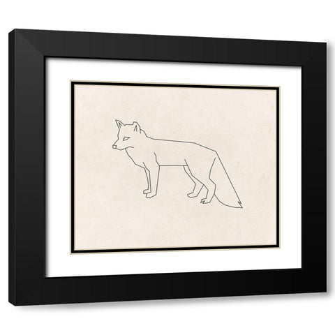 Foxy Black Modern Wood Framed Art Print with Double Matting by Lewis, Sheldon