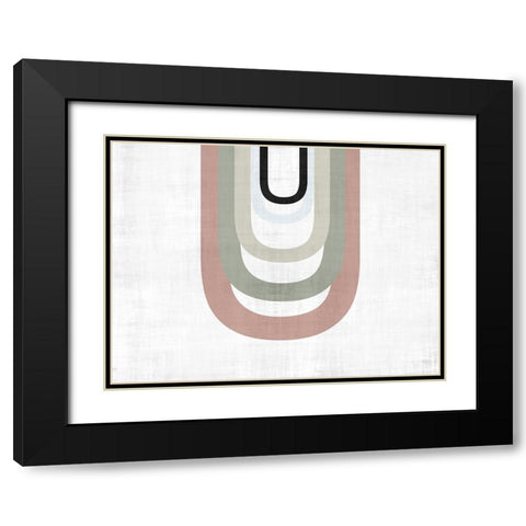 Qunatum Loop Black Modern Wood Framed Art Print with Double Matting by Lewis, Sheldon