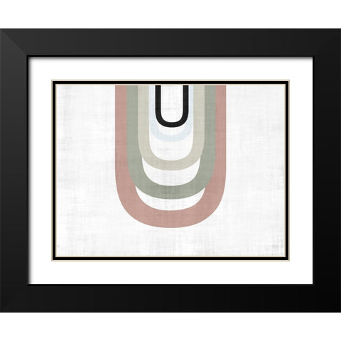 Qunatum Loop Black Modern Wood Framed Art Print with Double Matting by Lewis, Sheldon