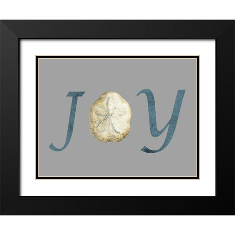 Joy Black Modern Wood Framed Art Print with Double Matting by Lewis, Sheldon