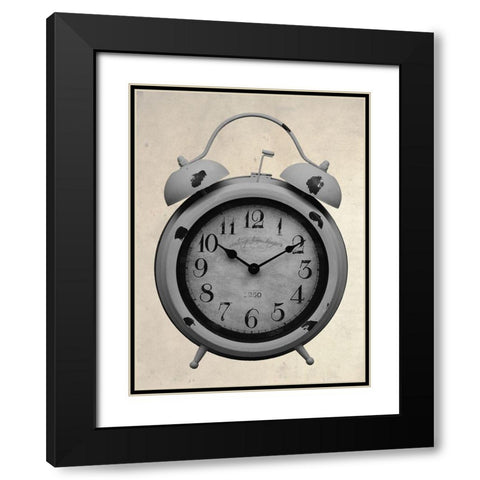 Time Keeper Black Modern Wood Framed Art Print with Double Matting by Lewis, Sheldon
