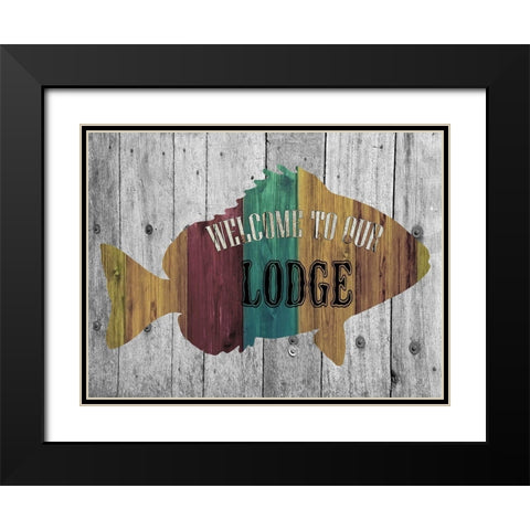 Crowded Lodge Black Modern Wood Framed Art Print with Double Matting by Lewis, Sheldon