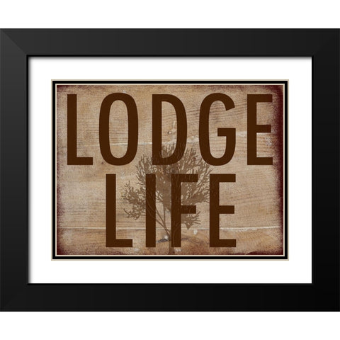 Lodge Life Black Modern Wood Framed Art Print with Double Matting by Lewis, Sheldon