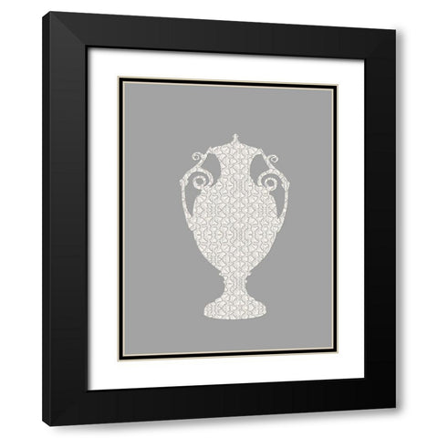 Soft Neutrals Black Modern Wood Framed Art Print with Double Matting by Lewis, Sheldon