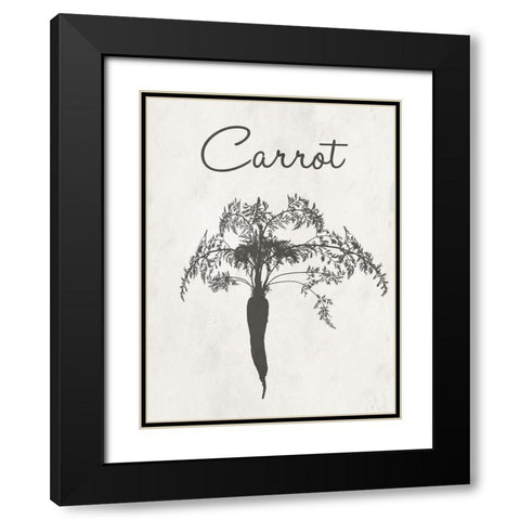 Carrot Farm Botanical Black Modern Wood Framed Art Print with Double Matting by Lewis, Sheldon