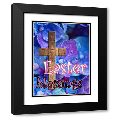 Easter Blessings Black Modern Wood Framed Art Print with Double Matting by Lewis, Sheldon