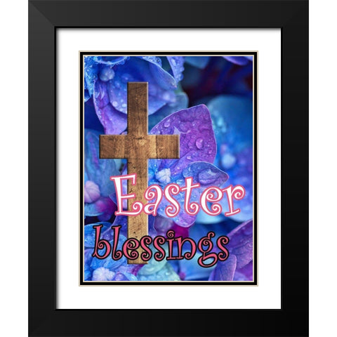 Easter Blessings Black Modern Wood Framed Art Print with Double Matting by Lewis, Sheldon