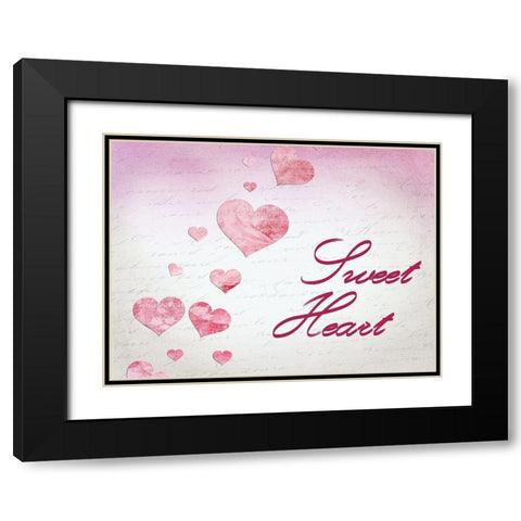 Sweet Heart Black Modern Wood Framed Art Print with Double Matting by Lewis, Sheldon