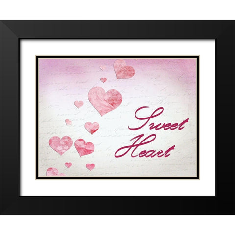 Sweet Heart Black Modern Wood Framed Art Print with Double Matting by Lewis, Sheldon
