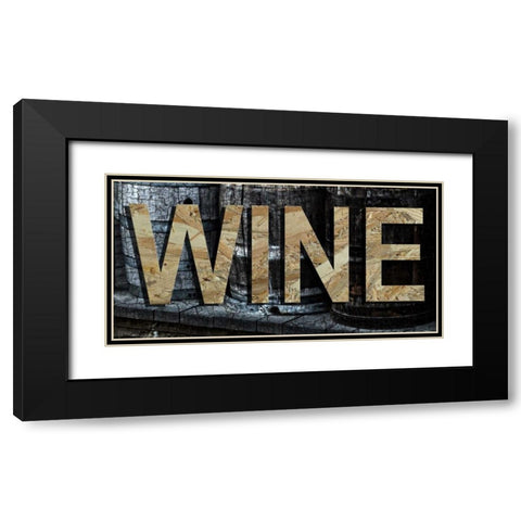 Vintage Wine Black Modern Wood Framed Art Print with Double Matting by Lewis, Sheldon